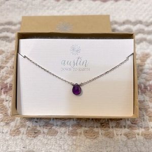 Brand New in box Amethyst Gemstone Sterling Silver Necklace